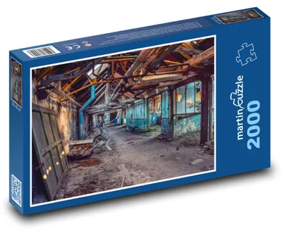 Produktbild von martinpuzzle - Puzzle 2000 Teile - Verlassene Fabrik - baufälliges Gebäude
