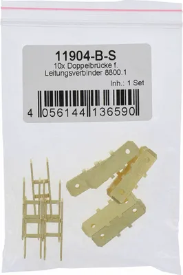 Produktbild von 10x Doppelbrücken (Messing) f. Leitungsverbinder 8800.1 - für Mokick + Motorrad