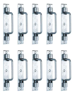 Productafbeelding van Alberts 10 stuks deurklink Etienne, 160 x 30 mm, met 3 gaten, verzinkt in blauw
