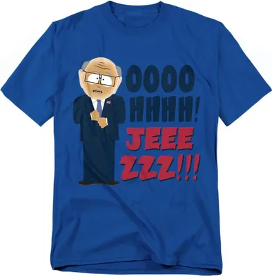 Image de South Park - "Oh Jeez" T-shirt Homme/Femme Unie TV28201 (M) (Bleu roi)