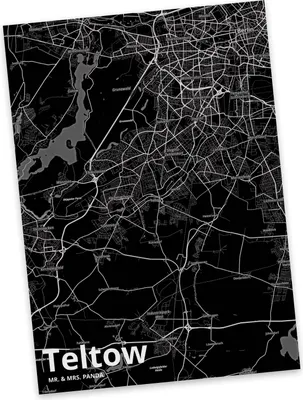 Produktbild von Mr. & Mrs. Panda Postkarte Teltow - Geschenk, Fotokarte, Postkarten, Stadt, Ansichtskarte, Dorf Karte Landkarte Map Stadtplan, Ansichtskarten, Grußkarte