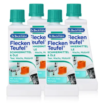 Produktbild von 4x Dr. Beckmann Fleckenteufel Schmiermittel / Öle 50 ml - Mit Anti-Fett-Komplex