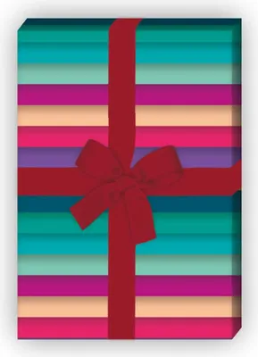 Produktbild von Schickes Geschenkpapier mit Designer Streifen in bunt - G6263, 32 x 48cm