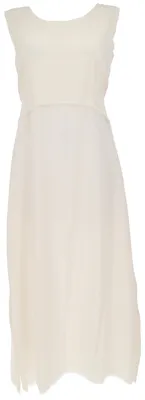 Produktbild von Boho Baumwollkleid, Luftiges Natürliches Sommerkleid, Lagenkleid - Naturweiß, Damen, Baumwolle, Größe: L