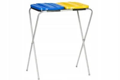 Image de Support pour sacs poubelle pour 2 poubelles avec couleurs