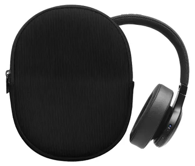 Produktbild von kwmobile Hülle kompatibel mit JBL Tune 600 / 500BT / 510BT / 450 Tasche - Case für Headset aus robustem Cord und Neopren Stoff - Schwarz
