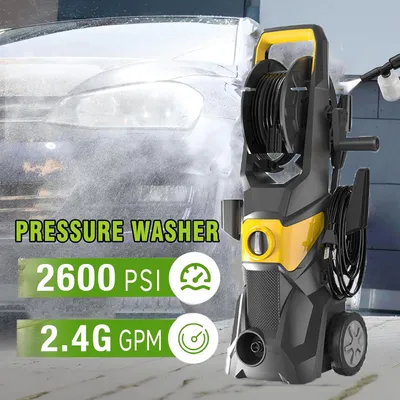 Image de Nettoyeur haute pression électrique, 220V - 2600 PSI et 2200W - Tuyau de 10 mètres - Idéal pour l'automobile et le jardin