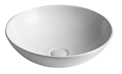 Immagine prodotto di Lavabi Sapho - Lavabo Dimp, diametro 460 mm, senza foro per miscelatore, senza sfioratore, bianco WH060