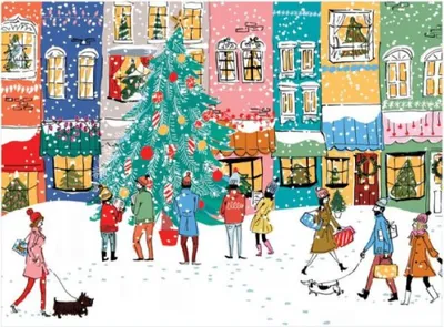 Produktbild von Christmas Carolers Square Boxed 1000 Piece Puzzle