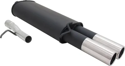 Immagine prodotto di Scarico sportivo Novus per VW Passat 3B / 3BG Silenziatore posteriore 2x76mm con ABE