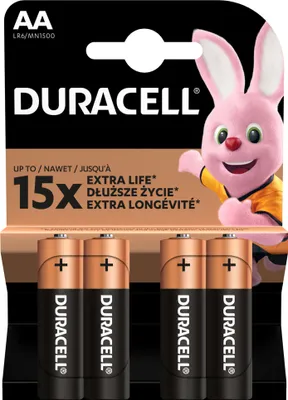 Zdjęcie produktu dla Duracell BASIC LR6, Jednorazowa bateria, LR06, Alkaliczny, 1,5 V, 4 szt.