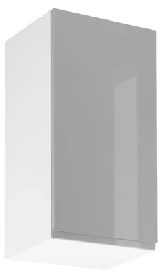 Immagine prodotto di Pensile da cucina ARBOR - larghezza 40 cm, grigio lucido/bianco, design a destra