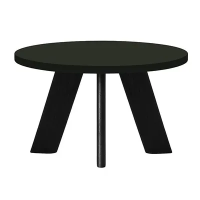 Zdjęcie produktu dla Stolik kawowy LEX o średnicy 60 cm, minimalistyczny i ponadczasowy - czarny