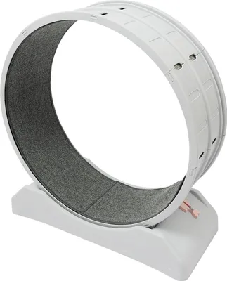 Immagine prodotto di Ruota per gatti rotonda - Ruota fitness da 80 cm - Silenziosa e resistente - Tappeto rimovibile antigraffio - Per la casa e i negozi di animali - Grigio