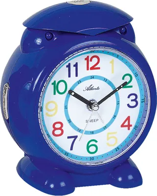 Produktbild von Atlanta 2129/5 Wecker für Kinder Quarz analog Kinderwecker blau mit Licht