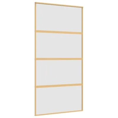 Zdjęcie produktu dla vidaXL Drzwi przesuwne Golden 102,5x205 cm Matowe szkło ESG i aluminium