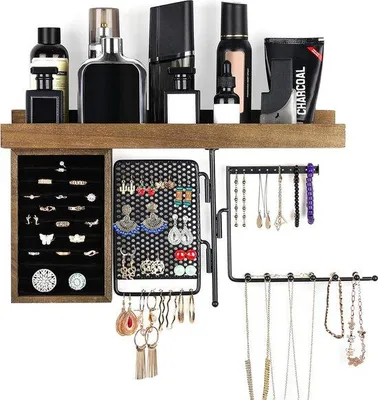 Produktbild von Famanu Wandregal Schmuckorganizer - Schwarz