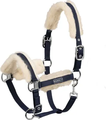 Produktbild von Eskadron Halfter DOUBLEPIN MATTGLOSS EVO-WOOL Polsterung Größe - Warmblut Farbe - navy