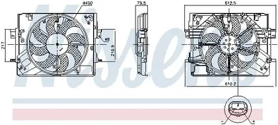 Produktbild von NISSENS 850063 Kühlerlüfter