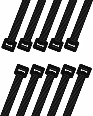 Produktbild von intervisio Kabelbinder Extra Lang XXXL 1500mm x 9mm, Hochleistungs 1500 mm schwarz Nylon UV-Beständig Universalbinder, Industriequalität Profi Binders, 10 Stück