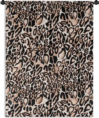 Produktbild von MuchoWow® Wandteppich Wandbehang Pantherdruck - Schwarz - Braun 150x200 cm Tapisserie Dekoration Wandtuch - Wandaufhängung - Moderner