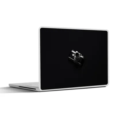 Produktbild von MuchoWow® Laptop Aufkleber Sticker Cover Schwarz - Kamera - Design - Weiß 30x21 cm - Sticker für Laptop - Selbstklebend