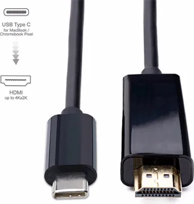 Produktbild von Schwarzer Typ-C zu HDMI 4K Adapter Kabel Handy Computer Verbindung High Definition TV Konverter 1M