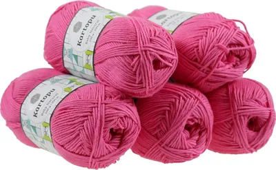 Produktbild von 5 x 100g Kartopu Baby Natural, 51% Polyacryl, Farbwahl in deinen Lieblingsfarben, Farbe:pink