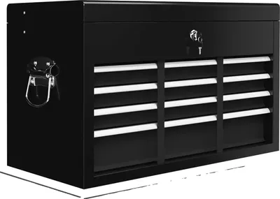 Image de Caisse à outils, verrouillable, six tiroirs, noir