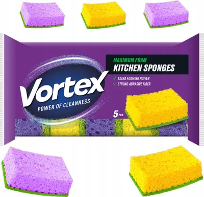 Zdjęcie produktu dla Gąbki kuchenne VORTEX 5 szt.