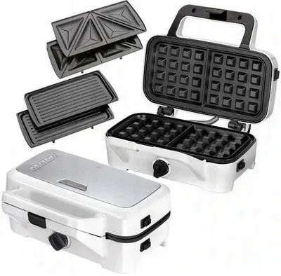 Zdjęcie produktu dla Toster 3w1 MPM Mop-33 m: do tostów, kanapek, grillowania, wymienne płyty, 1200 W