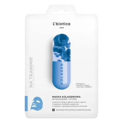 Zdjęcie produktu dla L`Biotica Maska kolagenowa na tkaninie, 23 ml