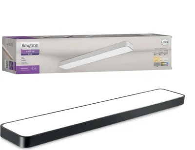 Produktbild von Braytron 45W LED 120cm Deckenleuchte BLADE LN 4050 Lumen Eckig für Wohnzimmer, Kinderzimmer, Büro Schwarz