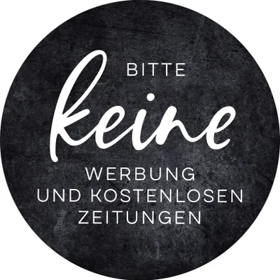 Produktbild von 2 Briefkasten Aufkleber KEINE WERBUNG ZEITUNG UV beständig Wetterfest NORDEULE