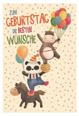 Produktbild von Geburtstag Karte mit Umschlag folienfrei unverpackt Greenline