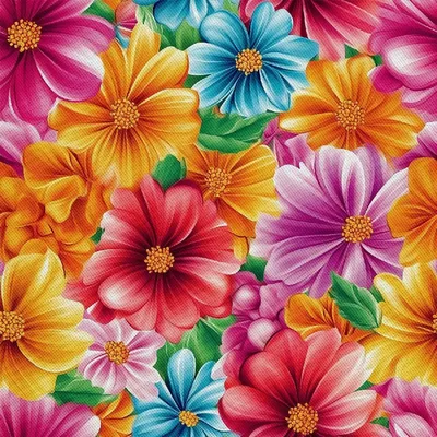 Produktbild von OUTDOOR DEKOSTOFFE OXFORD - Motiv Bunte Blumen | DX18080