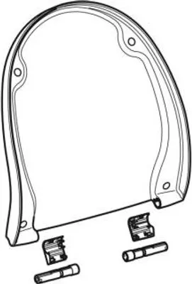 Produktbild von Geberit 243076111 WC-Deckel und Schanierset