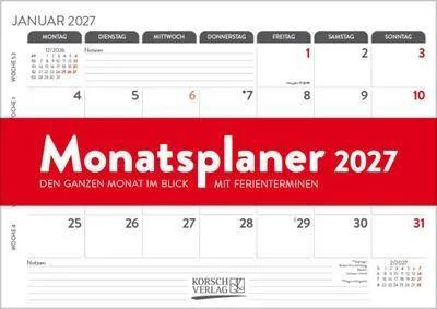 Produktbild von Monatsplaner 2027