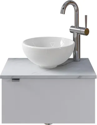 Produktbild von Pelipal Serie 6915 SET-044-007 Waschtisch mit Unterschrank bestehend aus: Keramik-Aufsatzbecken, Waschtischplatte, Waschtischunterschrank