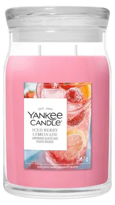 Produktbild von Yankee Candle Iced Berry Lemonade, Zylinder, Gelb, Grapefruit, Zitrone, Pampelmuse, 90 h, 1 Stück(e)