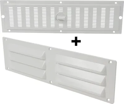 Obrázek produktu pro Větrací mřížka + posuvný ventilátor karavan karavan loď bílá 70 x 250 mm plast bílá