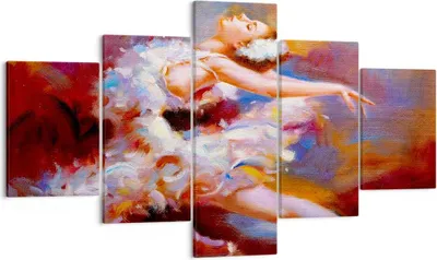 Produktbild von Bild auf Leinwand - Leinwandbild - Balletttänzer tanzen - 125x70cm - Wand Bild - Wanddeko - Leinwanddruck - Bilder - Kunstdruck - Wanddekoration - Leinwand bilder - Wandkunst - EA125x70-3463