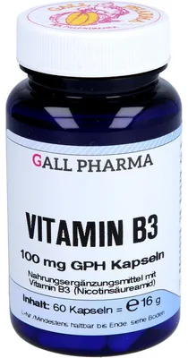 Zdjęcie produktu dla GALL PHARMA Witamina B3 100 mg GPH Kapsułki, 60 kapsułek
