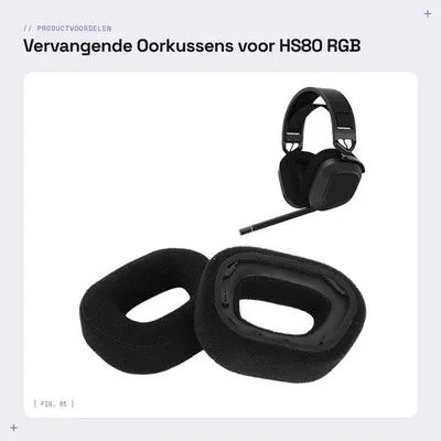Obrázek produktu pro Dennízboží - náhradní náušnice pro HS80 RGB sluchátka