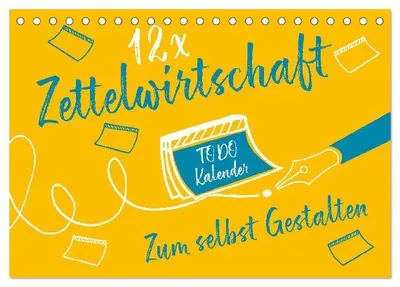 Produktbild von 12 x Zettelwirtschaft - Bastelkalender (Tischkalender 2026 DIN A5 quer), CALVENDO Monatskalender