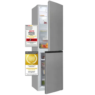 Produktbild von Exquisit Kühl-Gefrierkombination KGC265-70-NF-040C weiss | No Frost | Nutzinhalt: 253 L | Temperaturregelung