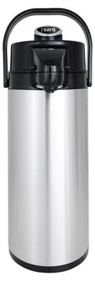 Isolierkanne 2,2 L Glas-Innen Edelstahl Silber