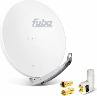 Produktbild von Fuba DAA 850 W 85x85cm Sat Schüssel Alu Weiß PremiumX LNB Quad 8x F-Stecker