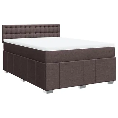 Produktbild von vidaXL Boxspringbett mit Matratze Dunkelbraun 140x190 cm Stoff