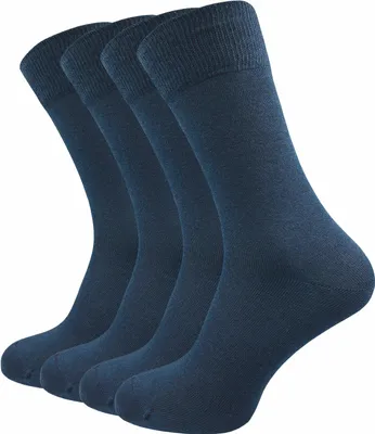 Produktbild von Gawilo  Businesssocken aus hochwertiger Bio Baumwolle | Beste Qualität & Perfekte Passform | Herren (4 Paar), Blau / 47 - 50